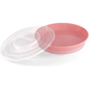 Чиния с 3 отделения и капак Twistshake 6+ м Pink (7350083121592)