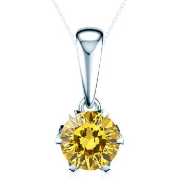 SAVICKI Висулка The Journey: бяло злато, жълт лабораторен диамант