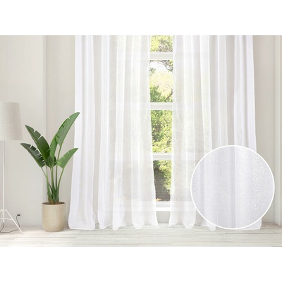Luxusní nařasená organza - bílá - vzor 560