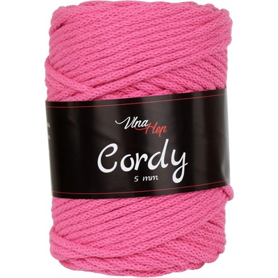 Vlna-hep Cordy šňůry 5mm - 8036 růžová barbie