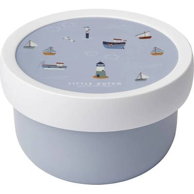 Mepal Бяла/светлосиня пластмасова детска кутия за храна Sailors Bay by Little Dutch - Mepal (107430065244)