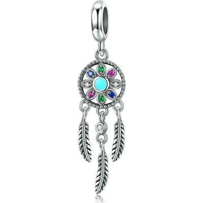 P&J Jewellery Stříbrný visací přívěsek Spirituální lapač snů SB87