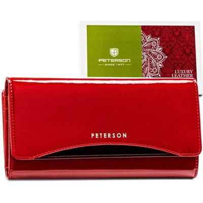Peterson dámská kožená PTN BC-415 červená+černá v krabičce RFID