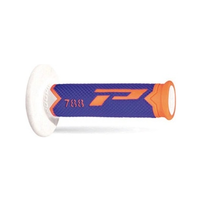 PROGRIP gripy PG788 OFF ROAD (22+25mm, délka 115mm) barva oranžová fluorescenční/modrá/bílá (trojsložkové) (788-284)