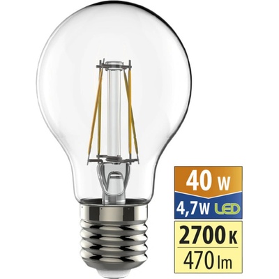 MCLED žárovka LED 4,7W-40 E27 2700K 320°