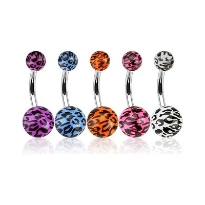 Šperky4U piercing do pupíku tygrovaný BA01089-O