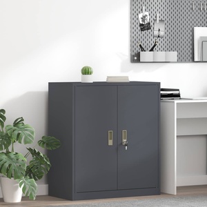 vidaXL Шкаф за съхранение Антрацит 80 х 40 х 90 см Стомана (891684)