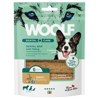 Dental Care WOOLF Bar with Rabbit&Blueberry 108 g/6ks