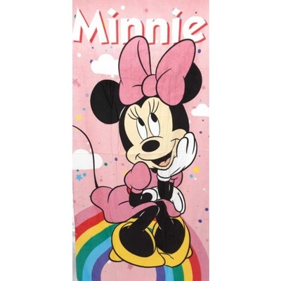 Setino Dievčenská plážová osuška Minnie Mouse dúha 70 x 140 cm