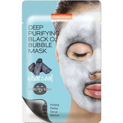 Purederm Корейска козметика дълбоко почистваща кислородна маска за лице с активен въглен