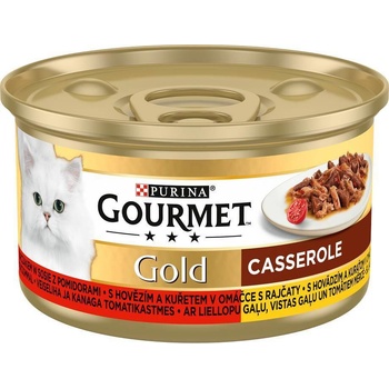 Gourmet Gold Caserrole hovadzie a kuracie v omáčke 85 g