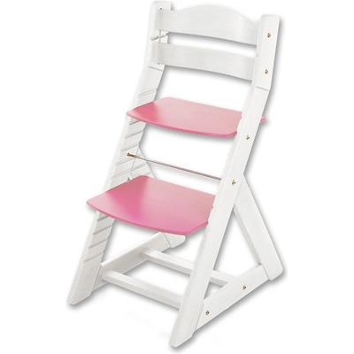 Hajdalánek Rostoucí židle Maja opěrka do kulata bílá / růžová