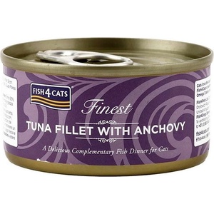 Fish4Dogs Fish4cats Най-добро филе от риба тон с аншоа 70 г
