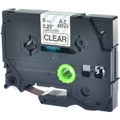 Compatible Съвместима лента с Brother TZ-S111/TZe-S111, 6mm x 8m, екстра лепило черен печат/ясен база (tzes111)