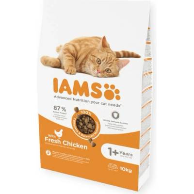 IAMS for Vitality pre staršie mačky s čerstvým kuracím mäsom 10 kg
