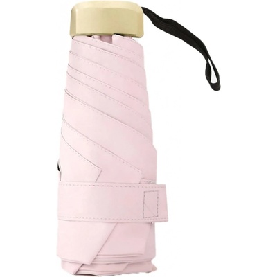 Mini deštník s ochranou proti UV záření růžový