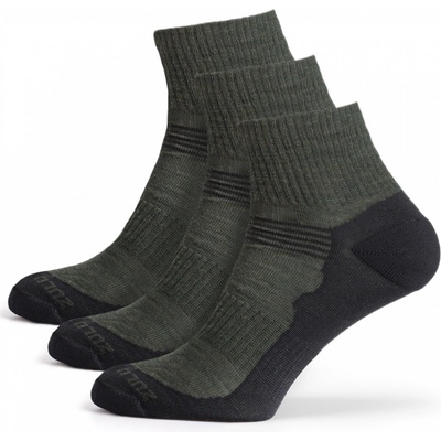 Zulu ponožky Merino Lite Men 3 Pack zelená