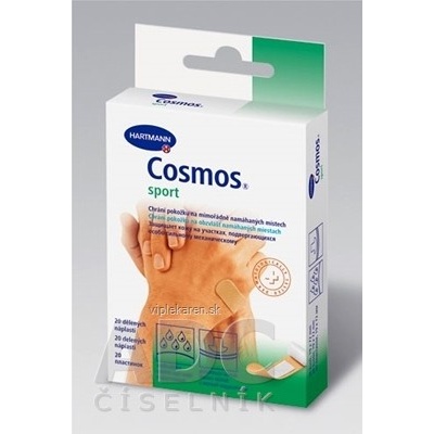 Cosmos Sport vodeodolná náplasť na rany 19 mm x 72 mm 20 ks