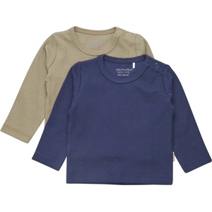 Minymo Детска блуза с дълъг ръкав Minymo Kid's Blouse L/S (2-Pack) Longsleeve - Dark Navy - размер 56 (EU) (704-5926-0112)