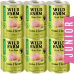 WILD FARM Premium Grain Free Chicken and Salmon Junior 12x400g - беззърнена храна за котенца