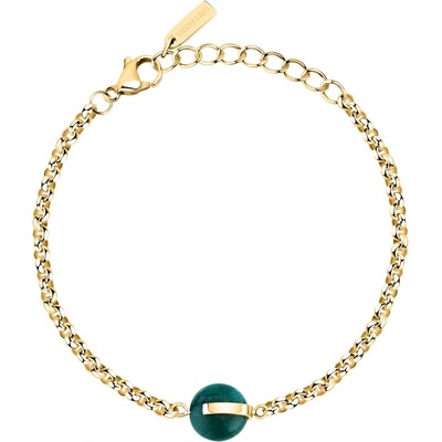 Trussardi Pozlátený dámsky náramok s achátom T-Round TJAYF08
