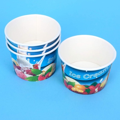 25 бр. еднократни картонени чаши за сладолед 100 мл