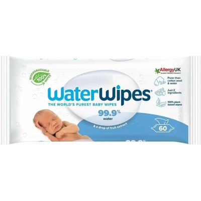 WATERWIPES Obrúsky vlhčené Newborn&Baby 3in1 60 ks