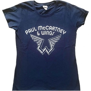 Paul McCartney Wings Logo Тениска с къс ръкав Navy Blue L Дамски (PMCTS08LN03)
