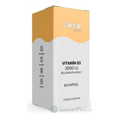 Toto Vitamín D3 2000 I.U. želatínové kapsuly 60 kapsúl