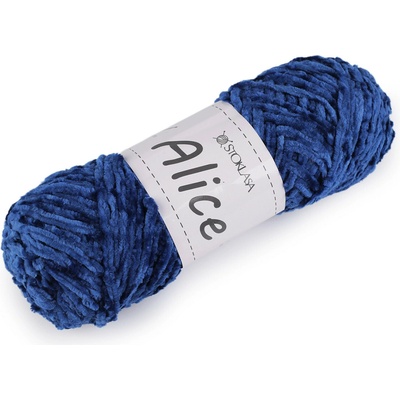 Pletací žinylková příze Alice 100 g Varianta: 11 modrá safírová, Balení: 1 ks 57855/147357/266883