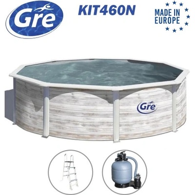 GRE Басейн с твърди стени, 460x120см, GRE KIT460N NORDIC, с филтърна помпа, стълба, скимер (KIT460N)