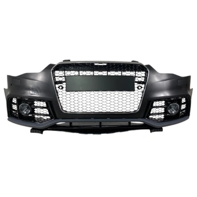 Предна броня за Audi A5 (2011-2015) с халогени - RS5 Design с хром лайсна и отвори за парктроник