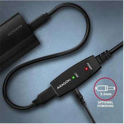 Axagon ADR-207 Aktivní prodlužovací/zesilovací ADR-207 USB 2.0 AM -> AF 7,5m