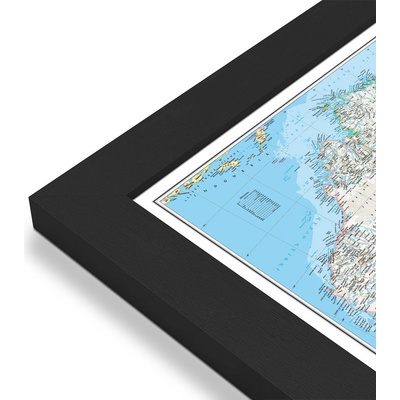 National Geographic Austrálie - nástěnná mapa Classic 75 x 70 cm Varianta: mapa v dřevěném rámu, Provedení: Pegi černý