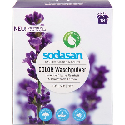 Sodasan COLOR prací prášok na farebné prádlo Levanduľa 1,01 kg
