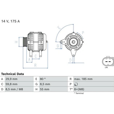 generátor BOSCH 0 986 081 800