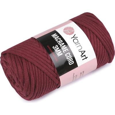 Prima-obchod Pletací příze Macrame Cord 250 g, barva 14 (781) bordó