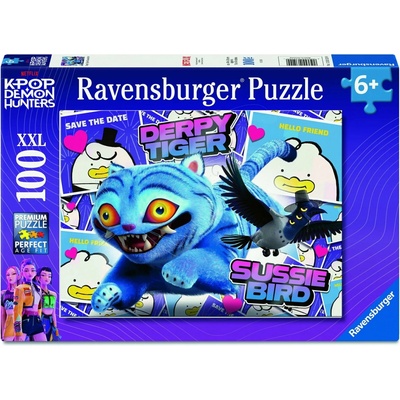 RAVENSBURGER K-pop Potrhlý tygr a ptáček Sussie XXL 100 dílků