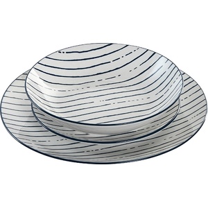 Item international Порцеланов сервиз за хранене stripes blue, 18 части (1969)