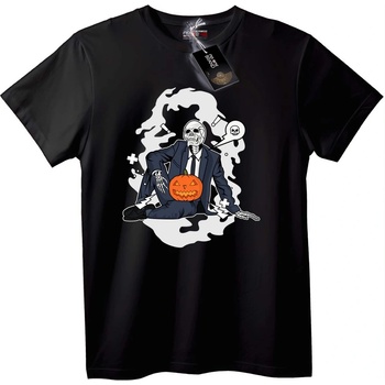 NOONEBRAND Тениска Скелет за Хелоуин в Бизнес стил - 2XL, White