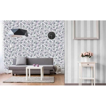 DIMEX ART s. r. o Луксозна флизелинова тапета картина с тюркоазени цветя