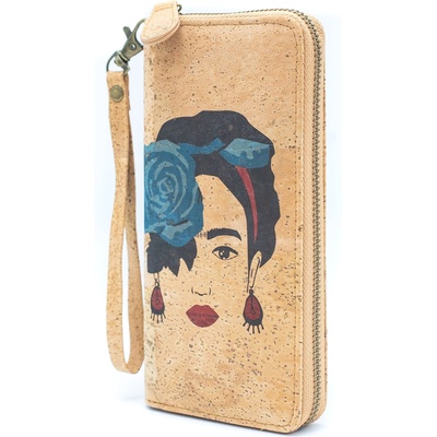 Дамско портмоне Фрида със синя роза