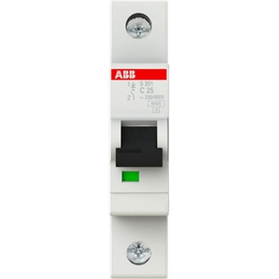 ABB Автоматичен прекъсвач ABB S201-C25 - 1 P, 25 A, 6 kA (2CDS251001R0254)
