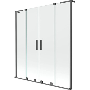 Mexen Velar L Дуо параван за вана, плъзгащ се, 2-крилен, 150 x 150 см, прозрачен, (896-150-003-02-95)