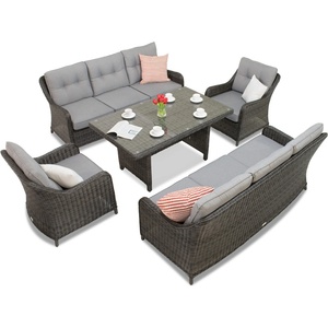 Garden Point Голяма комплект градински мебели Toledo Apetito 8 антрацит Garden Point (GAP132-8)