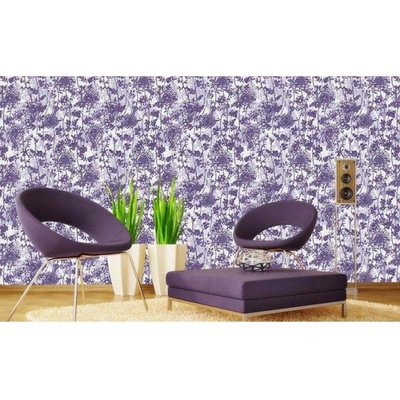 DIMEX ART Луксозна флизелинова тапета лилави абстрактни растения