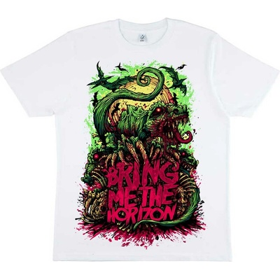 Bring Me The Horizon tričko Dinosaur biele