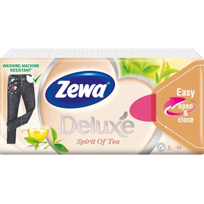 Zewa Deluxe papierové vreckovky 3-vrstvové Spirit Of Tea 90 ks
