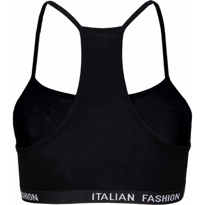 Italian Fashion dievčenský podprsenkový top Nikola tenké ramienka čierna