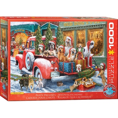 EUROGRAPHICS Пъзел Eurographics от 1000 части - Кучета в камион (60005993)